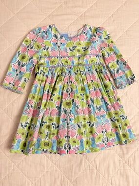 Bella Bliss girls floral dress cotton poplin